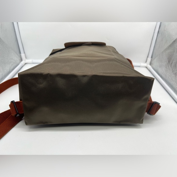 LONGCHAMP Le Pliage Original Ebony Khaki Brown Polyamide Sac À Dos Backpack - Picture 11 of 17